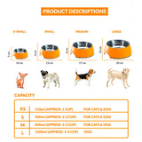 Smarty Pet Stainless Steel & Melamine Anti-Skid Plain Bowl