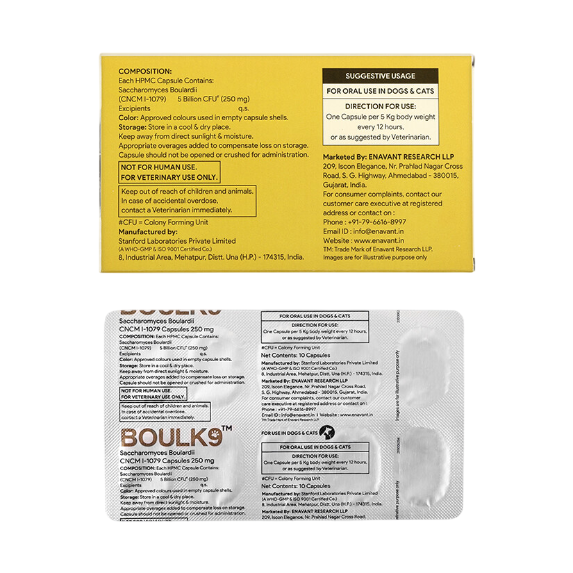 Enavant Petcare BoulK9 Capsules 250mg For Dogs & Cats