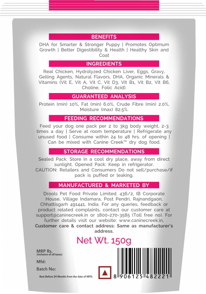 Canine Creek Grain Free Puppy Gravy Pouch