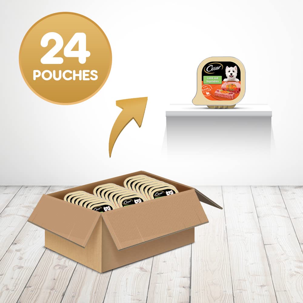 Cesar Lamb & Vegetable Tray 100 G (Pack Of 24) - Ecom Pack