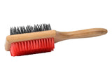 Kennel Pin & Bristle Square Brush With Wood Handle
