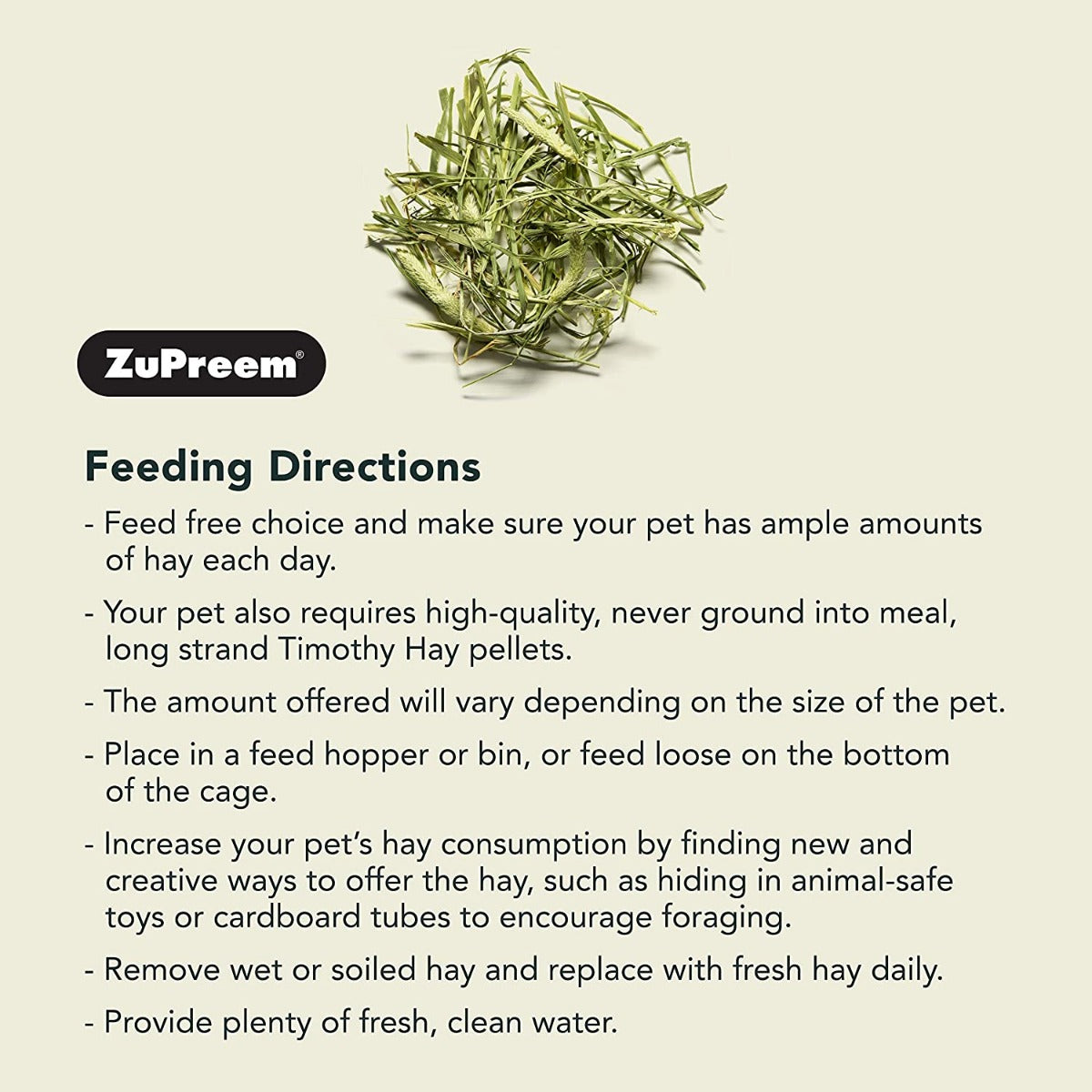 ZuPreem Natural Timothy Hay for Small Animals