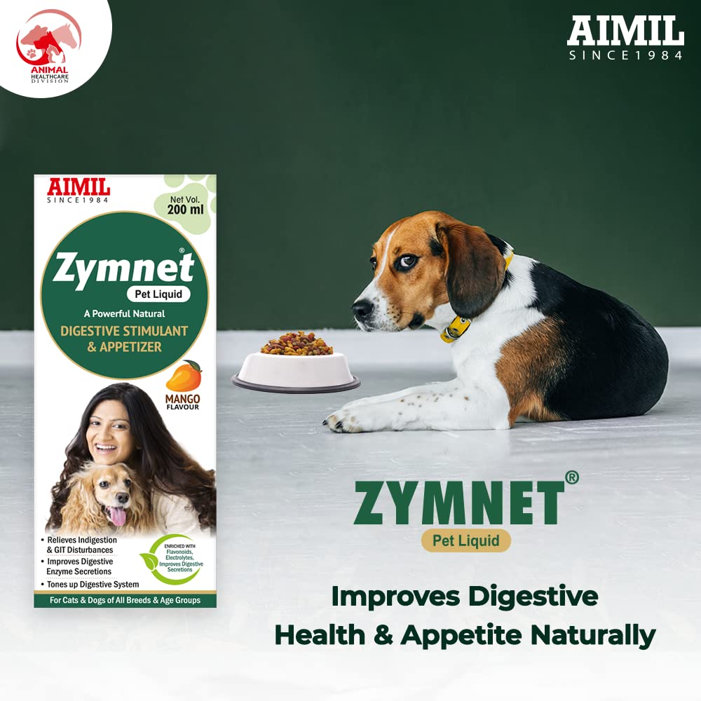 AIMIL Zymnet Pet Liquid - For Digestive Stimulant & Appetizer - Mango Flavour
