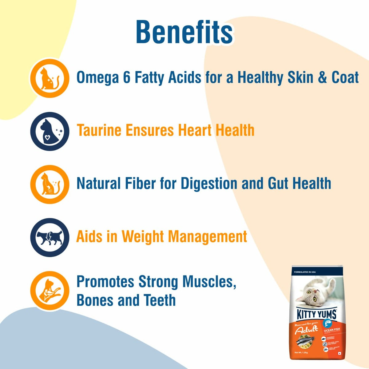 Kitty Yums Ocean Fish Adult Cat Dry Food