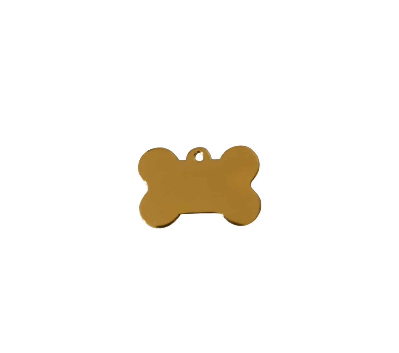 Kennel Brass Bone Shape Name Tag - Small