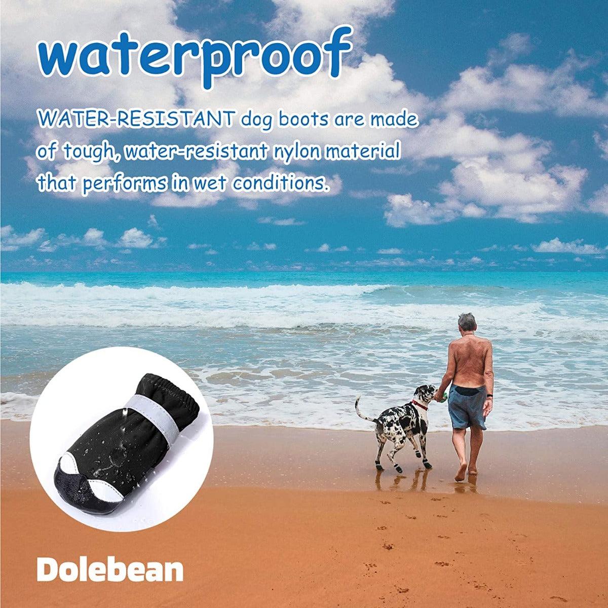 Pawz Waterproof Dog Boots - Large - Black