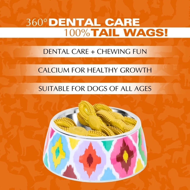 Basil Calcium Milk 360° Dental Chews for Dogs & Puppies