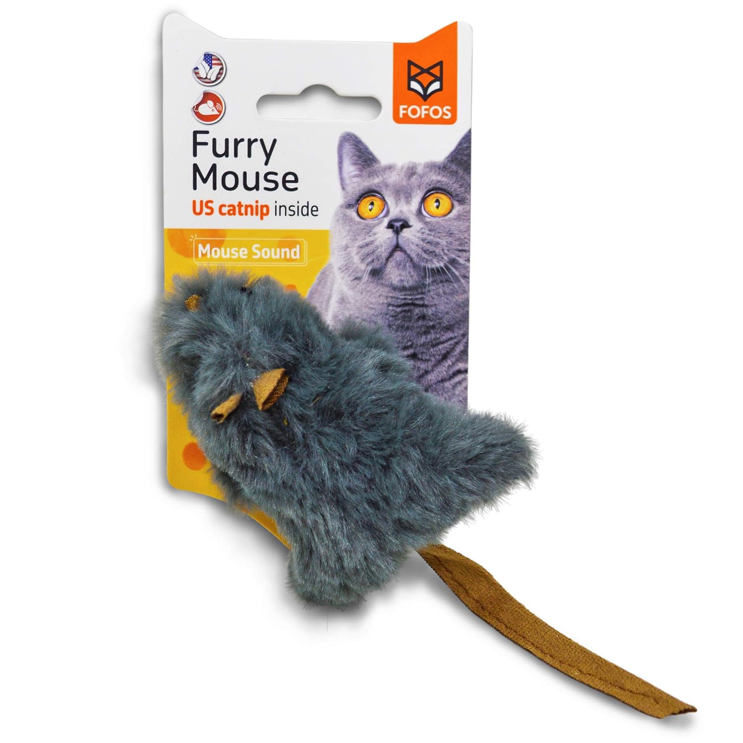 Fofos Furry Mouse Catnip Cat Toy