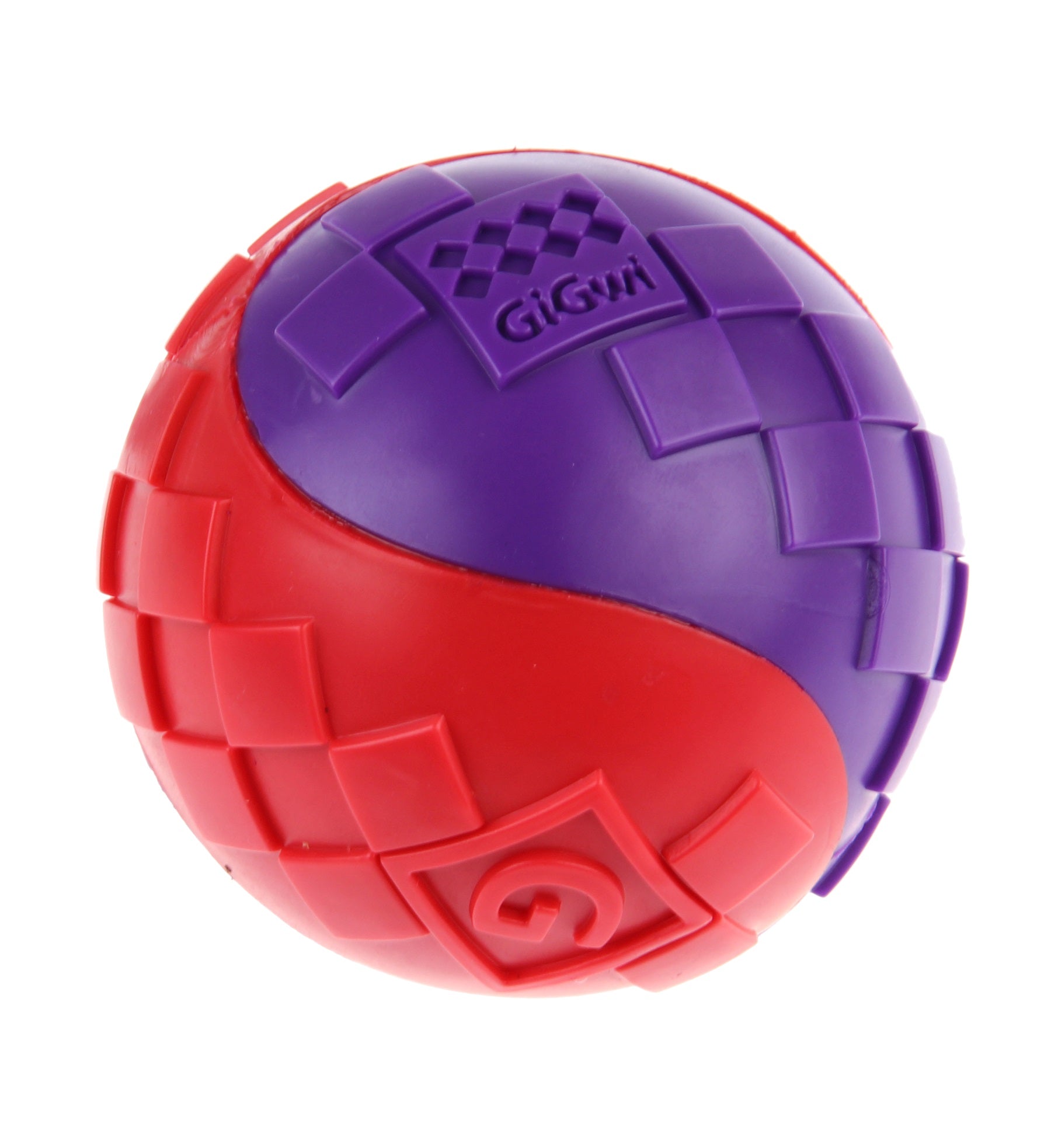 Gigwi Squeaker Solid Ball - Red/Purple