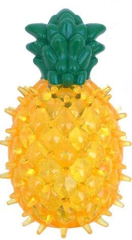 Super Fruit Sqeeze Rubber Spike Toy - Pineapple