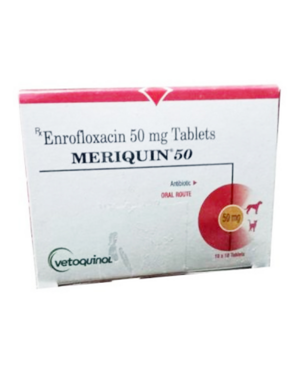 Vetoquinol :Meriquin 50 mg Tablets