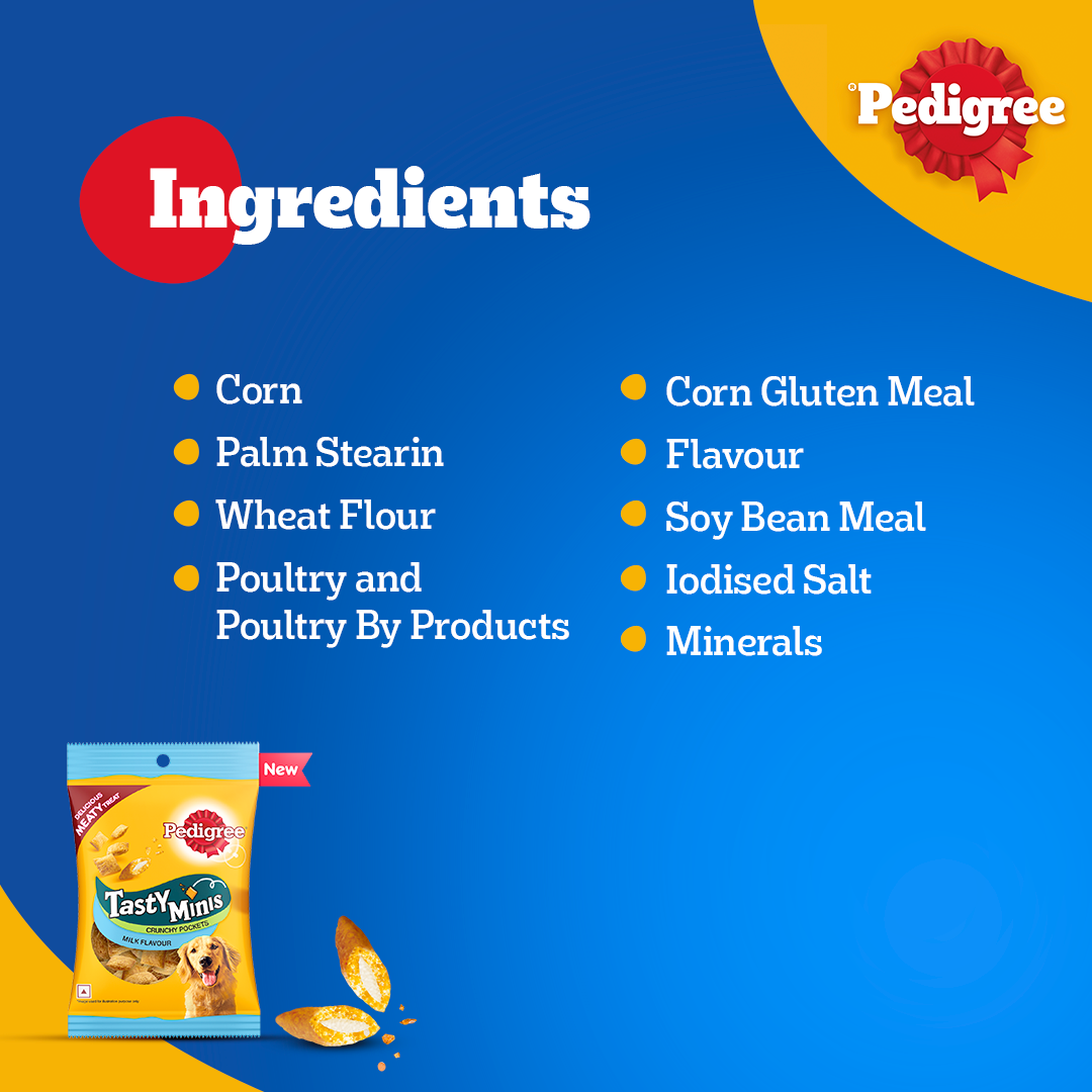 Pedigree Tasty Minis Crunchy Pockets Milk Flavour Dog Treat
