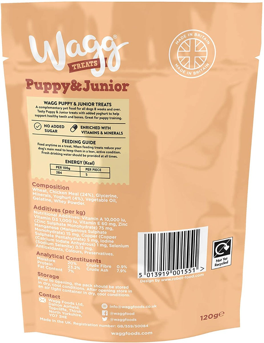 Wagg : Oven Baked Chicken & Yoghurt Meaty Bites Puppy & Junior Dog Treats