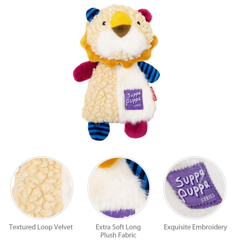 Gigwi Suppa Puppa Lion Squeaker/Crinkle Inside