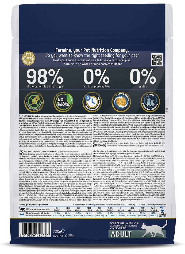 Farmina N&D Prime Lamb And Blueberry Grain Free Adult Cat Dry Food