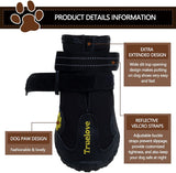 Pawz Waterproof Dog Boots - Large - Black