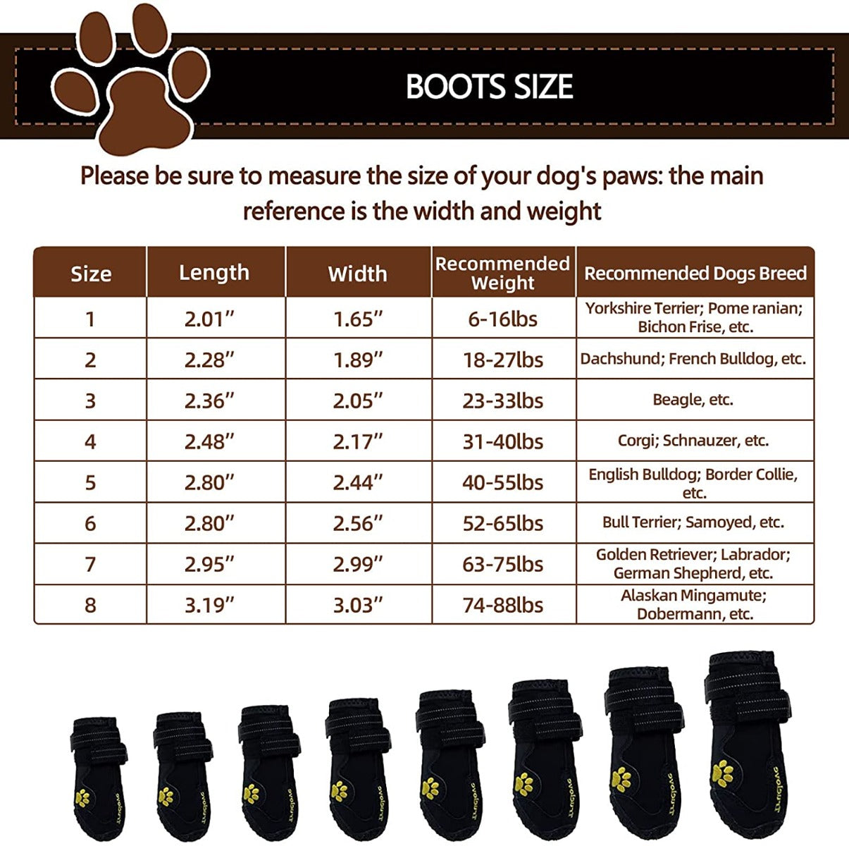 Pawz Waterproof Dog Boots - Large - Black