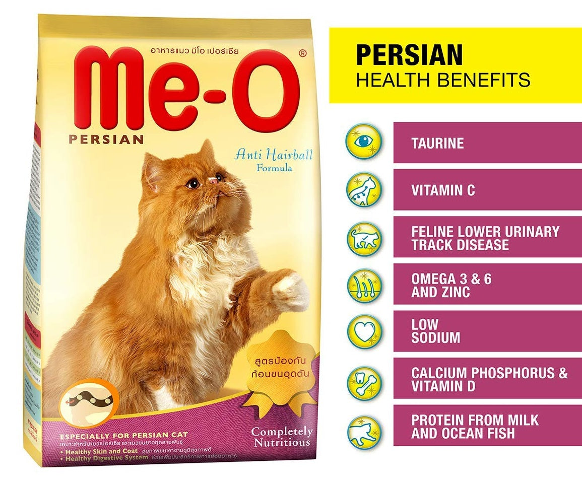 MeO Anti Hairball Dry Food for Persian Adult Cats
