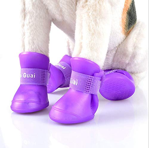 Pawz Waterproof Dog Boots - Large - Purple