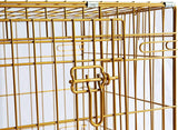 Smarty Pet Premium Metallic Folding Design Dog Crate (Color May Vary)