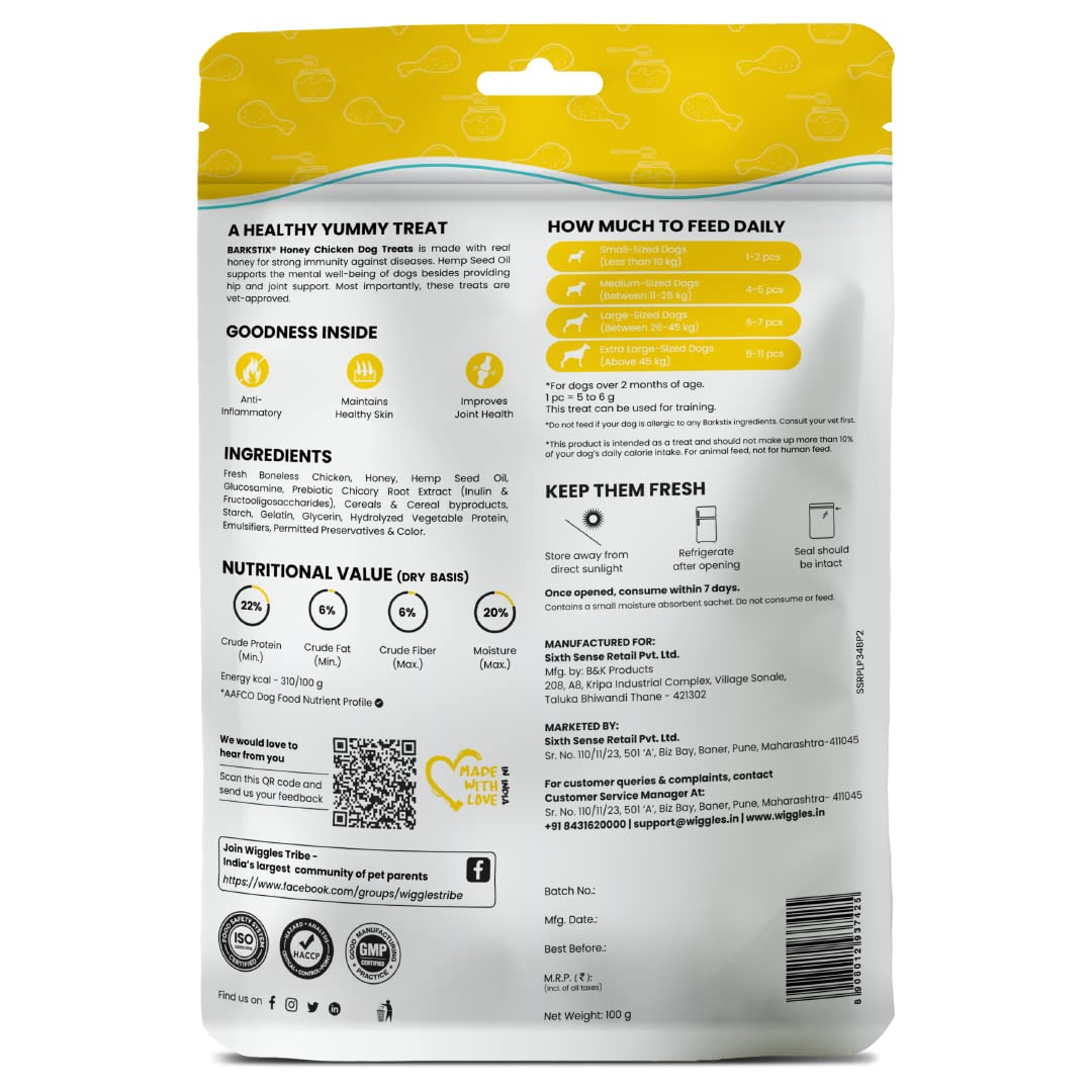 Wiggles : Barkstix Honey Chicken – Healthy Dog Treats