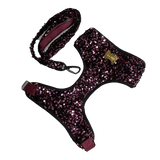 A+a Pets Sequins Harness & Leash Set For Dogs & Cats