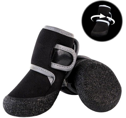 Holy Paws Pod Non-Slip Sole Outdoor Long Boots With Reflective Straps For Dog