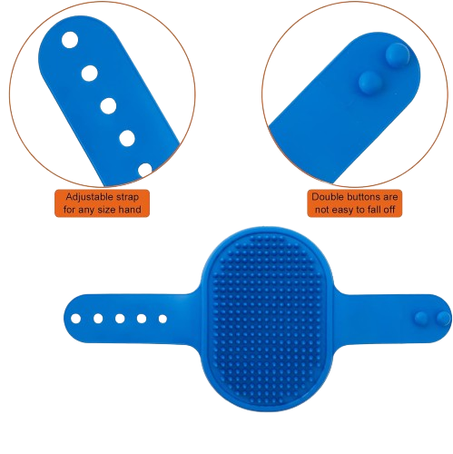 Nunbell Massage Rubber Bath Glove With Palm Strap