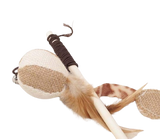 Smarty Pet Wooden Wand Stick With Ball & Bells Feathers Toy For Cat