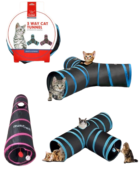 Nunbell Tunnels With Collapsible Portable Sleeping Bag & Hanging Ball