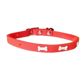 Smarty Pet Adjustable Soft Silicon Safety Buckle Bone Design Collar With Bell