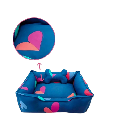 Pets Empire Pet Lounger Bed (Multi Color Print)