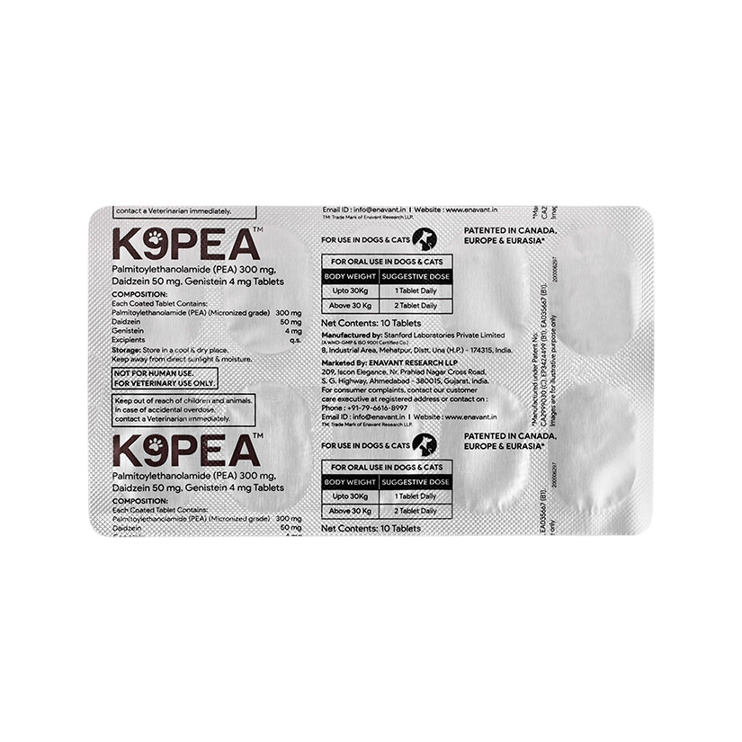 Enavant Petcare K9PEA Tablets – For Dogs & Cats