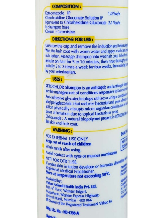 Virbac: Ketochlor Antiseptic & Antifungal Shampoo