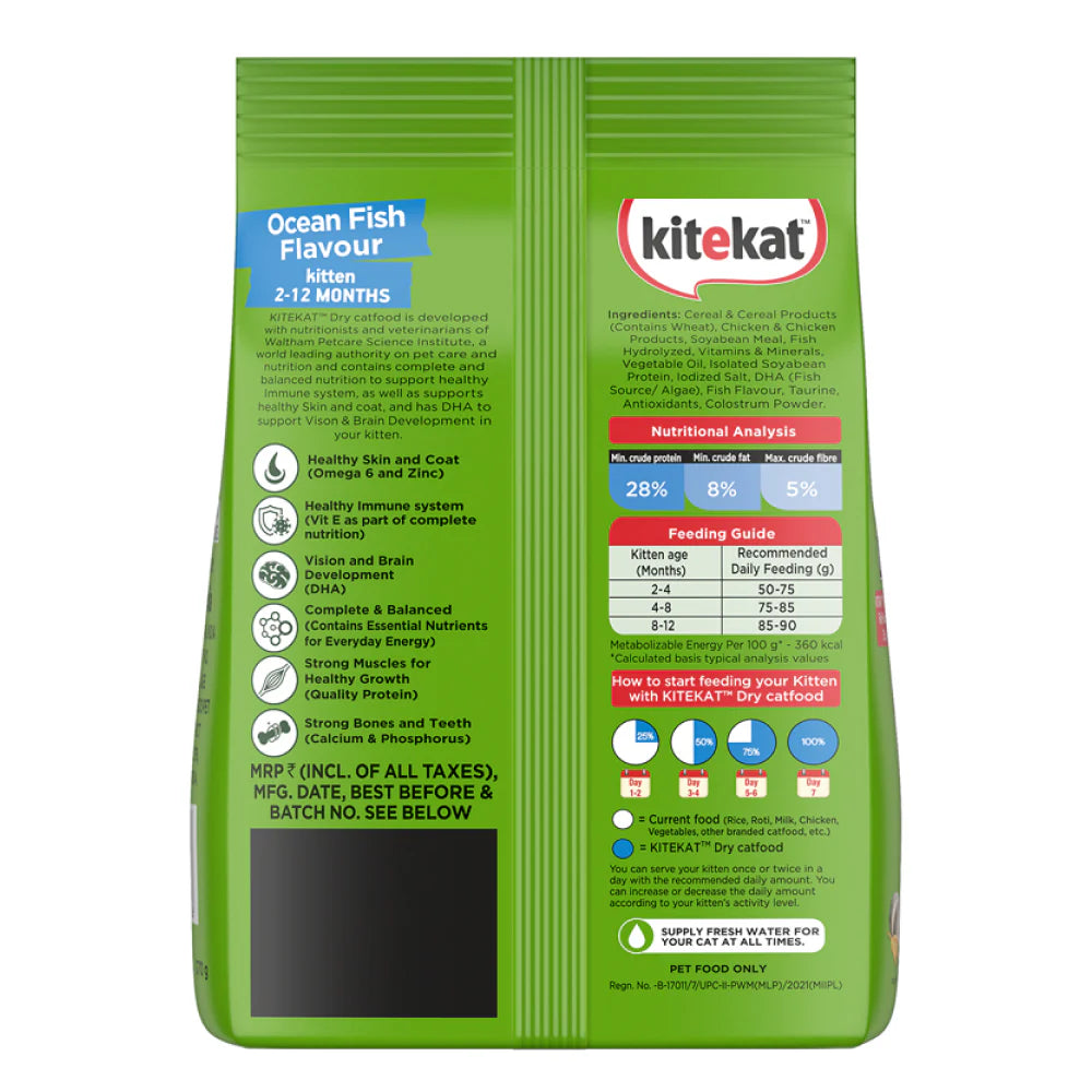 Kitekat Ocean Fish Flavour Kitten Dry Food