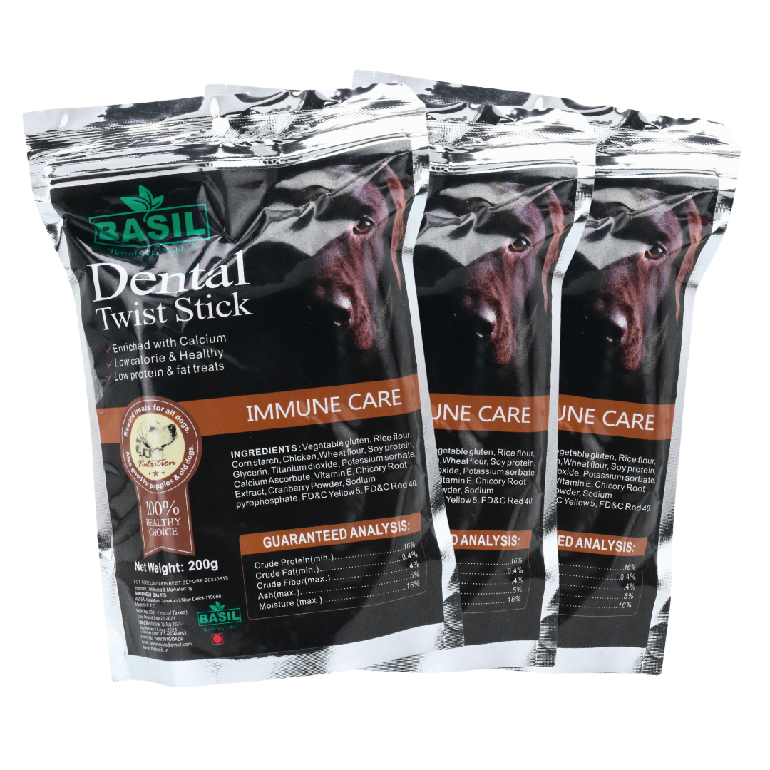 Basil Immune Care Light & Healthy Twist Chew Stick Pack of 3