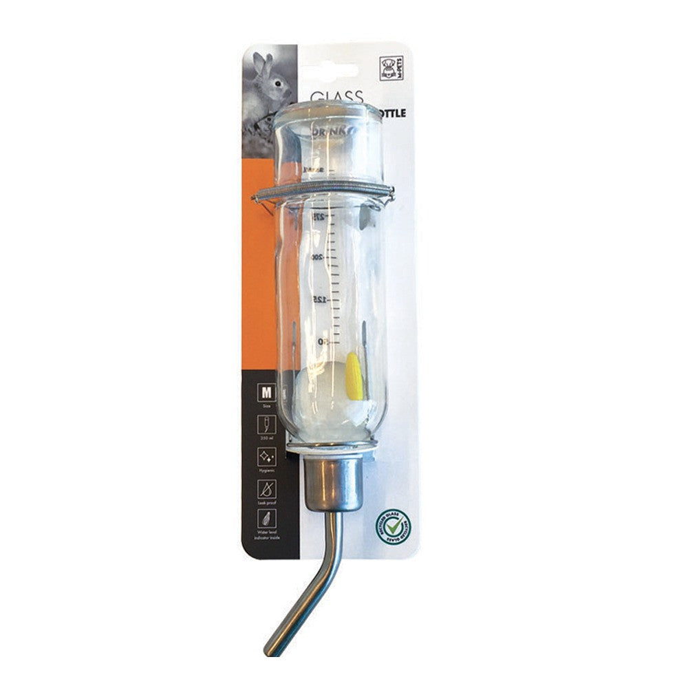 M-Pets Glass Drinking Bottle for Small Pets
