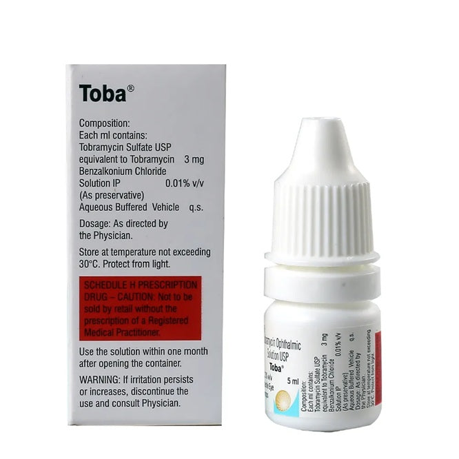 Sun Pharma Toba (Tobramycin 0.3% w/v) Sterile Eye Drops