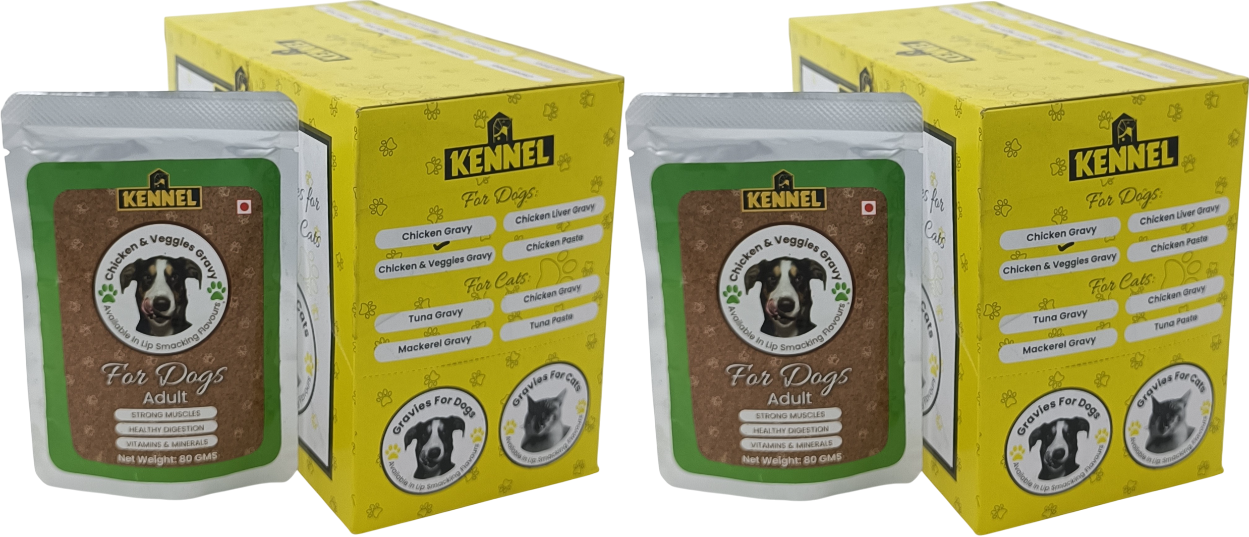 Kennel Chicken Veggies Gravy Adult Dog Pouch