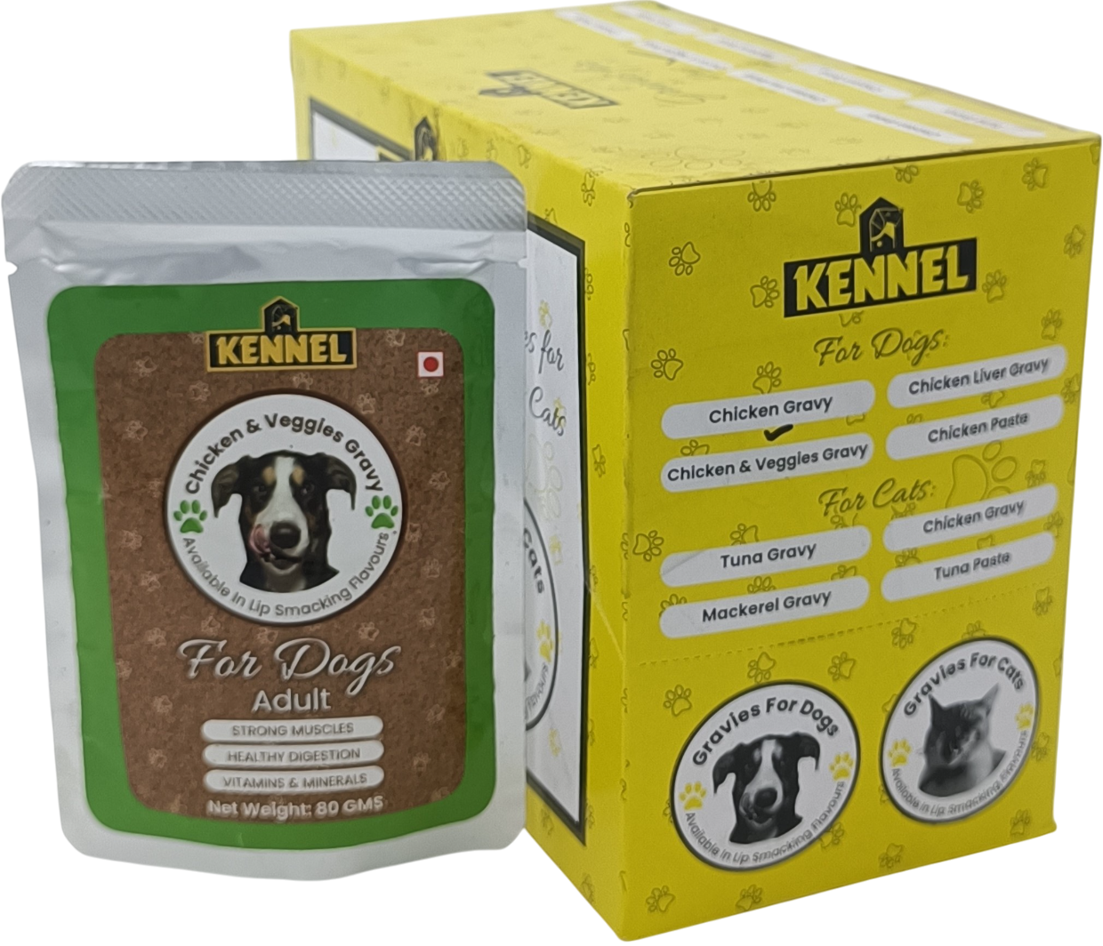 Kennel Chicken Veggies Gravy Adult Dog Pouch