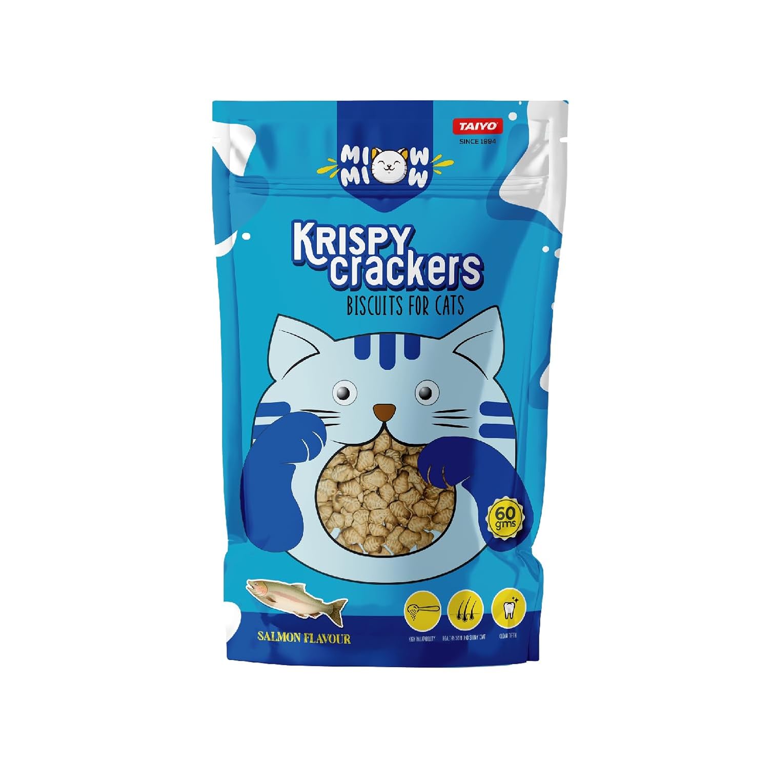 Taiyo : Miow Miow Krispy Crackers Salmon Flavour Cat Biscuits