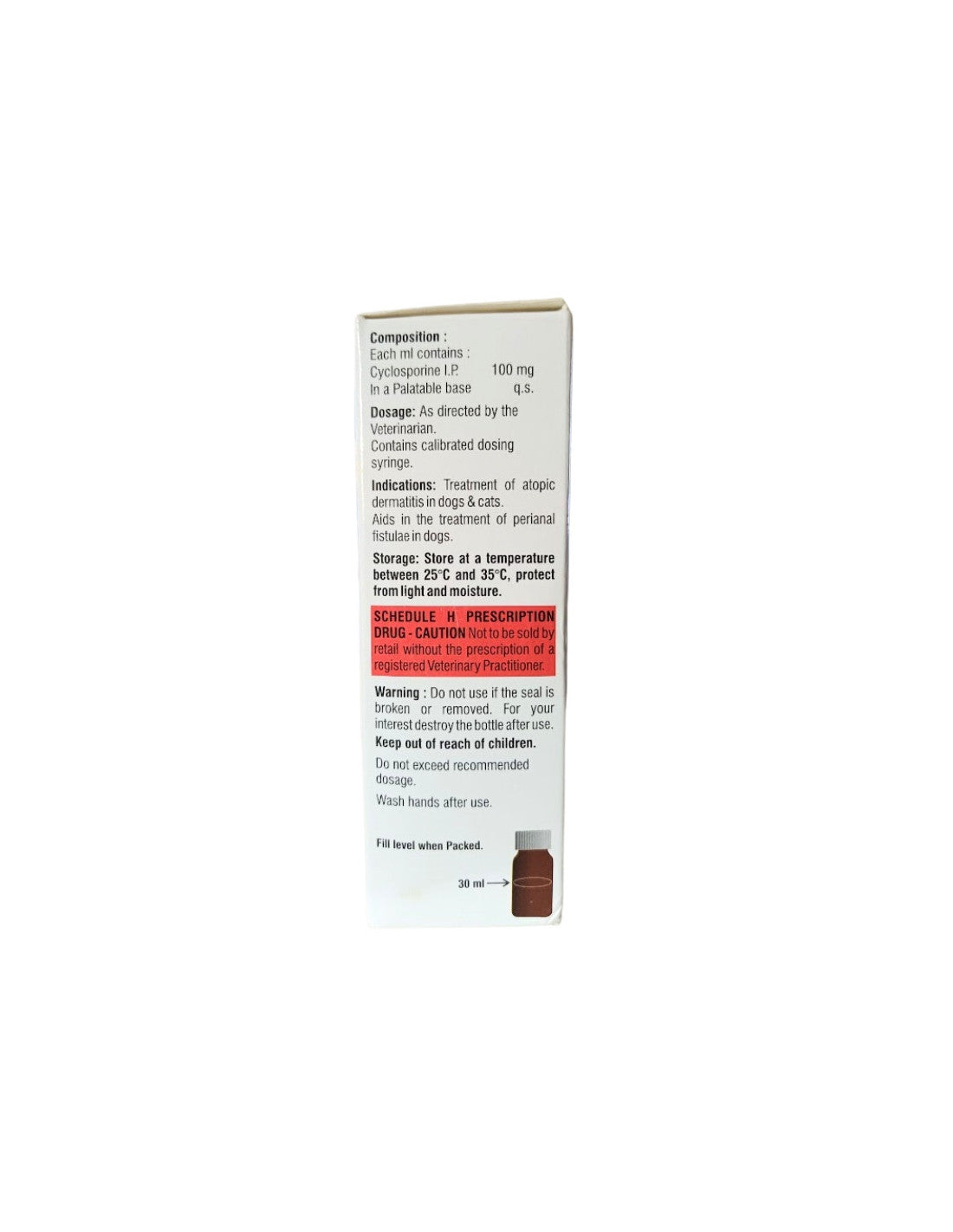 Savavet Ichmune C Cyclosporine Oral Solution 100 mg/ml