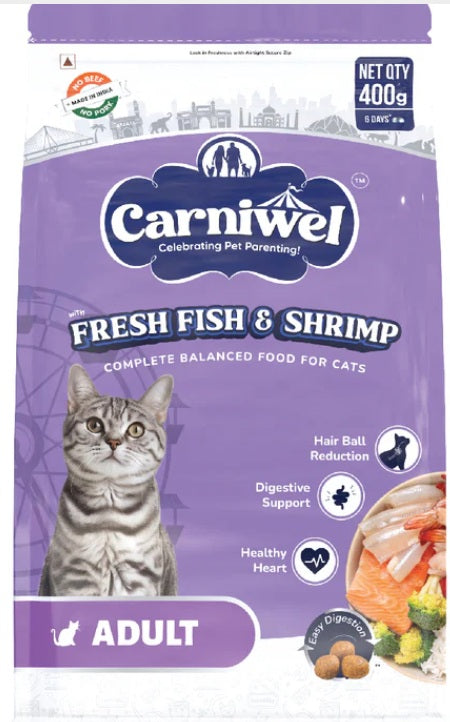 Carniwel Fresh Fish & Shirmp Adult Cat Dry Food