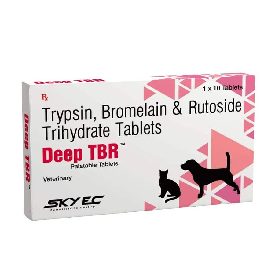 Skyec Deep TBR Palatable Tablets – Trypsin, Bromelain & Rutoside