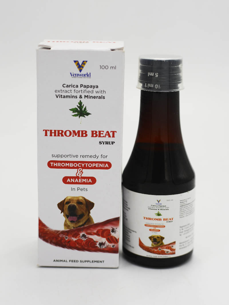 Venky's Thromb Beat Syrup for Pets – Carica Papaya Extract with Vitamins & Minerals