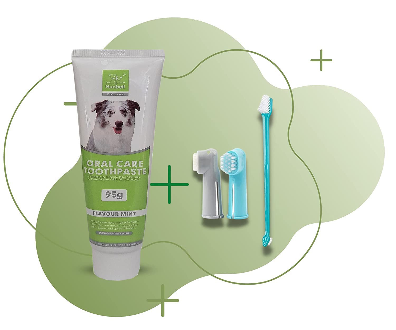 Nunbell 3-in-1 Oral Care Dental Kit for Pets – (3 PCS)