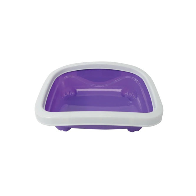 M-Pets Memphis Cat Litter Tray with Rim (Color May Vary)