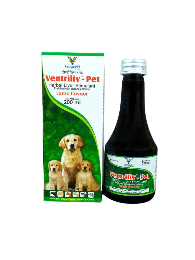 Venky’s Ventriliv-Pet Herbal Liver Stimulant Syrup – Lamb Flavour