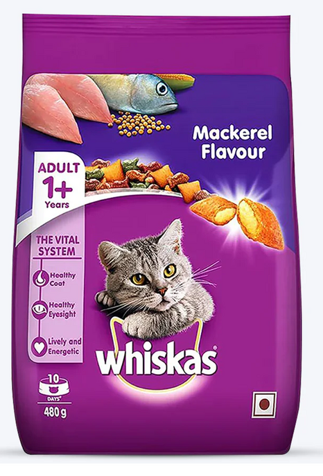 Whiskas Mackerel Flavour Adult Cat Dry Food