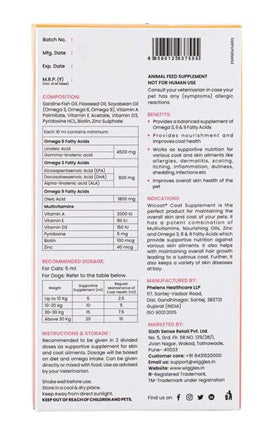 Wiggles Wicoat Coat Supplement for Dogs & Cats